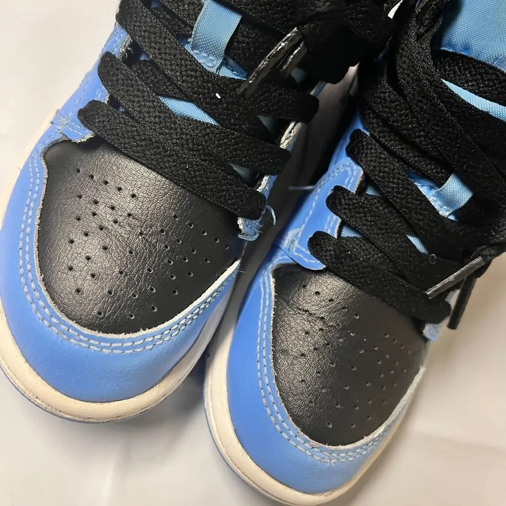 Jordan 1 Mid University Blue Black Sz 11 c